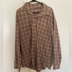 Alan Flusser tan & black flannel